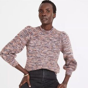 Madewell Space-Dyed Eaton Puff Sleeve Sweater XS